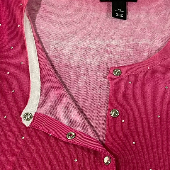 WHBM White House Black Market Cardigan Sweater with stones - Picture 9 of 12